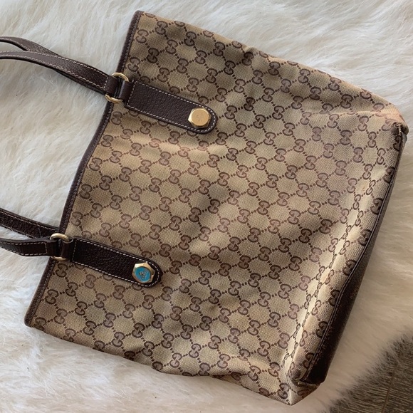 Vintage Gucci | brown monogram open top tote bag - Picture 2 of 16